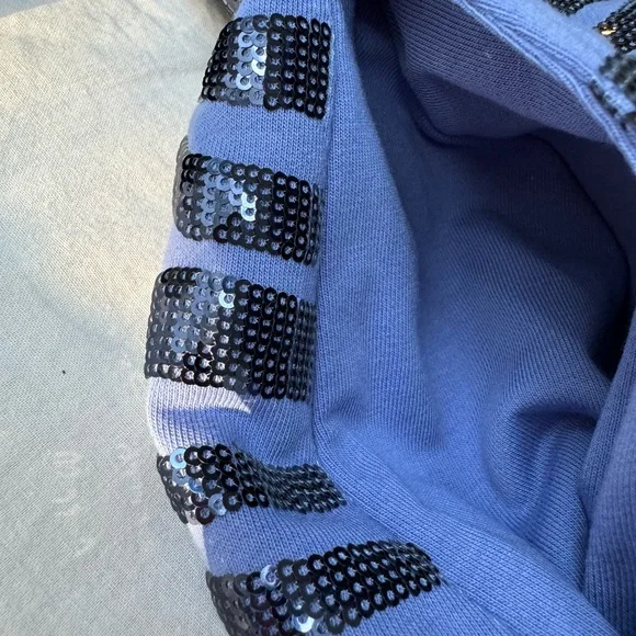 NWOT QUEEN OF SPARKLES Sequin Beaded Tiger Stripe Set - Picture 4 of 7